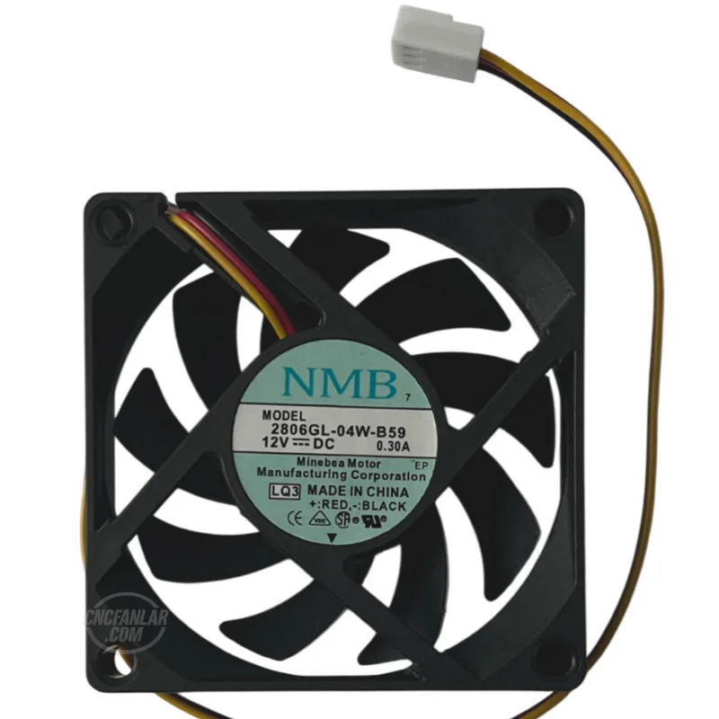 NMB-MAT 2806GL-04W-B59 12V soğutma fanı 70x70x15mm boyutunda bilyalı rulman teknolojili