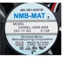 NMB Mat 7 serisi fan, 60x60x15 mm boyutlarında, 24V DC çalışma voltajı ve orijinal soket yapısıyla tasarlanmıştır.