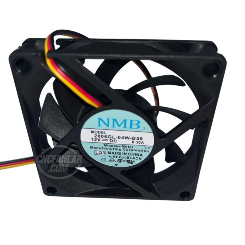 NMB-MAT 2806GL-04W-B59 teknik özellikler tablosu 12V 0.30A güç tüketimi 3.6W bilyalı rulman