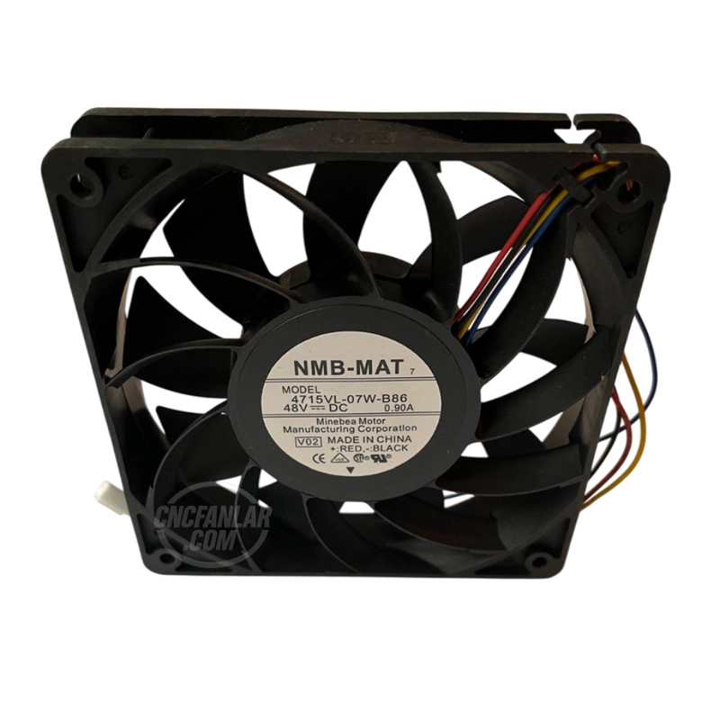 NMB MAT 120x120x25 mm 48VDC 0,9A 4 kablolu fan, yüksek güçlü soğutma çözümü