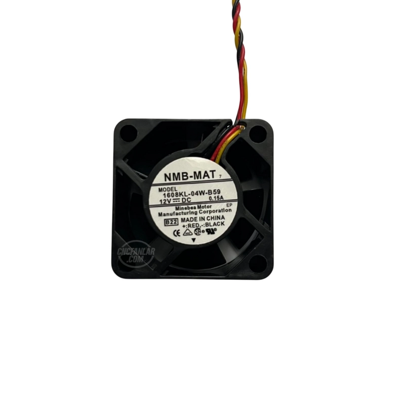 NMB-MAT 1608KL-04W-B59 40x40x20mm 12VDC 0.15A 3 kablolu endüstriyel soğutma fanı