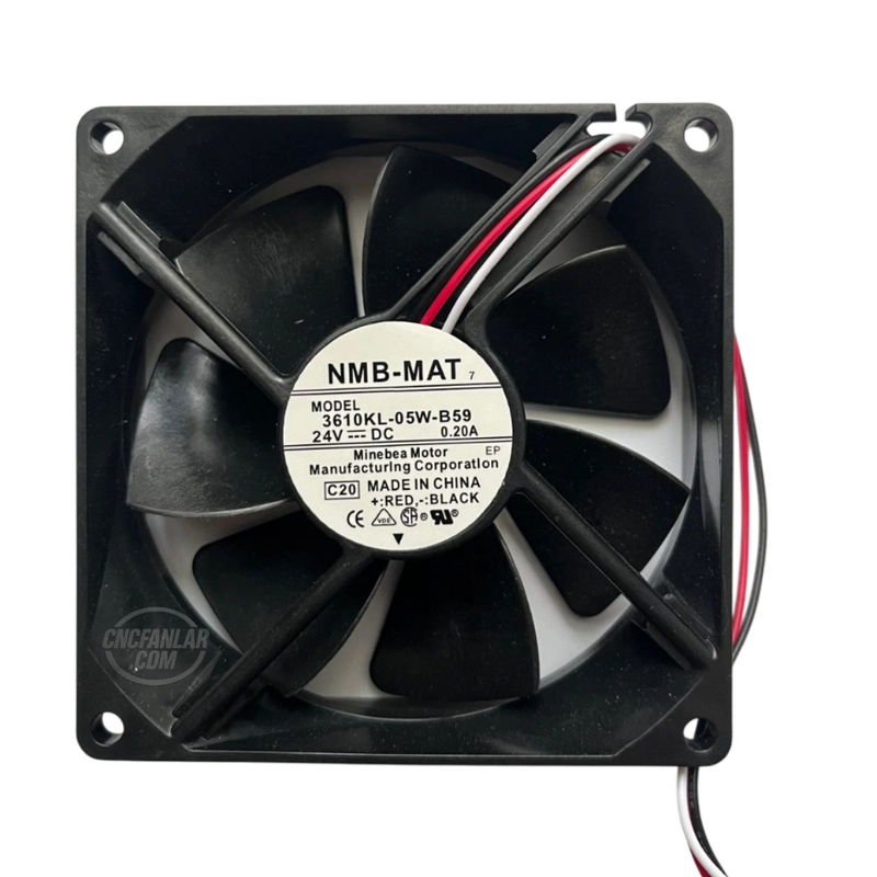 NMB MAT 3610KL-05W-B59 92x92x25mm 24V DC 3 kablolu soğutma fanı
