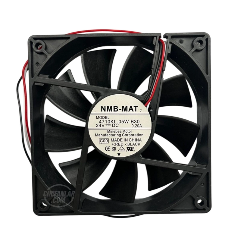 NMB-MAT 4710KL-05W-B30 120x120x25mm 24VDC 0.2A 3 kablolu endüstriyel soğutma fanı