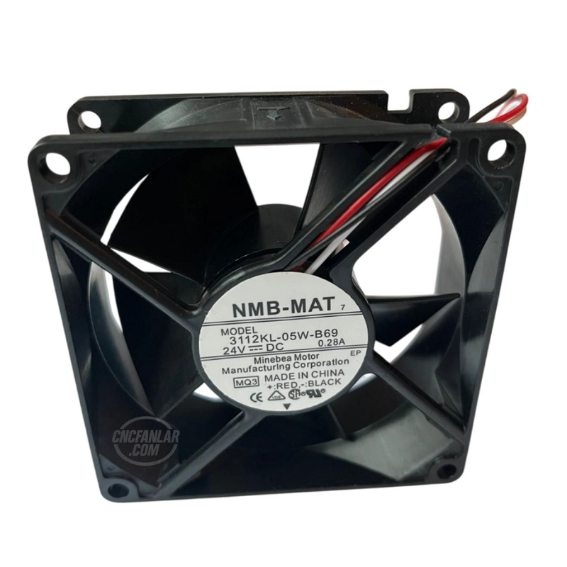 80x80x32 mm 24VDC 3 kablolu fan model 3112KL-05W-B69