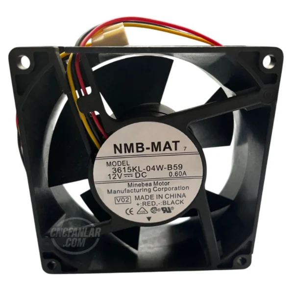 NMB MAT 3615KL-04W-B59 92x92x38 mm 12V DC 3 kablolu fan